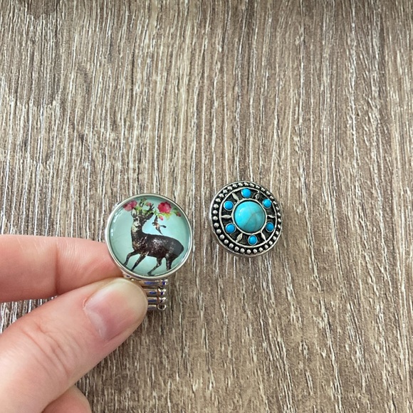 💫 Bague avec cabochon interchangeable - Picture 1 of 2